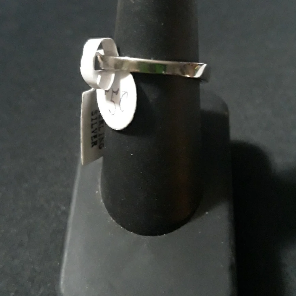 Men's cz ring sz 10 sterling silver.